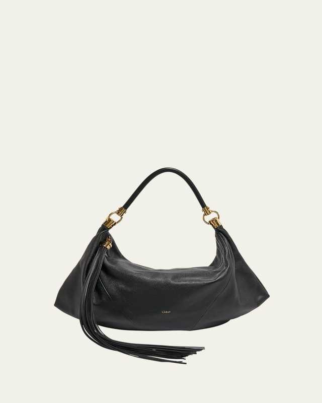 Foulard Tassel Shoulder Bag in Buffalo Leather